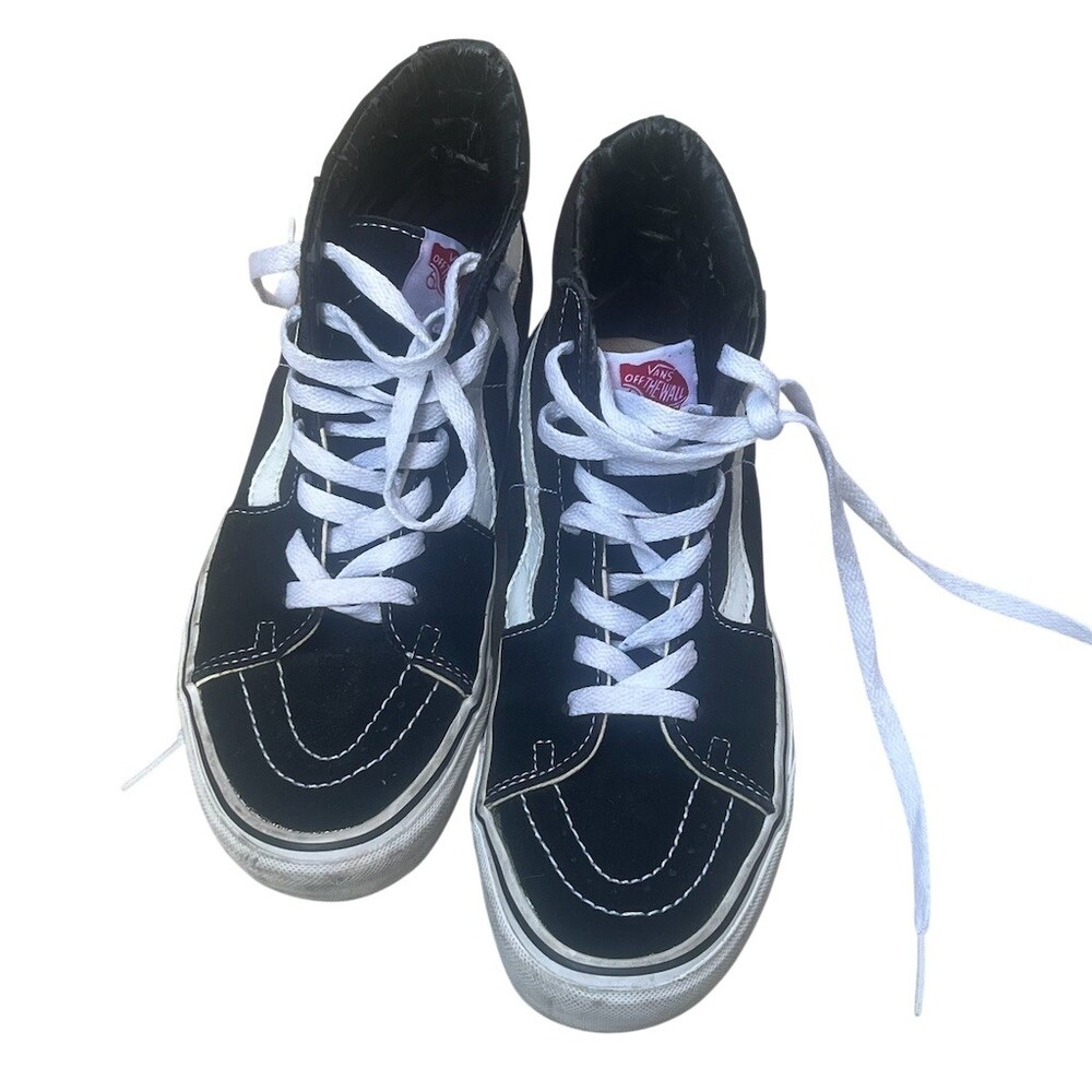Vans Sk8-Hi Off The Wall High Top Sneakers Black & White Lace Up Unisex